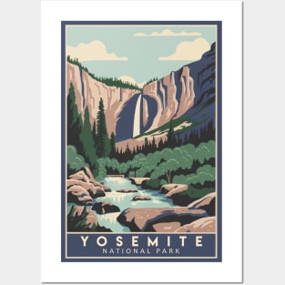 Yosemite National Park Vintage Travel Poster Posters and Art